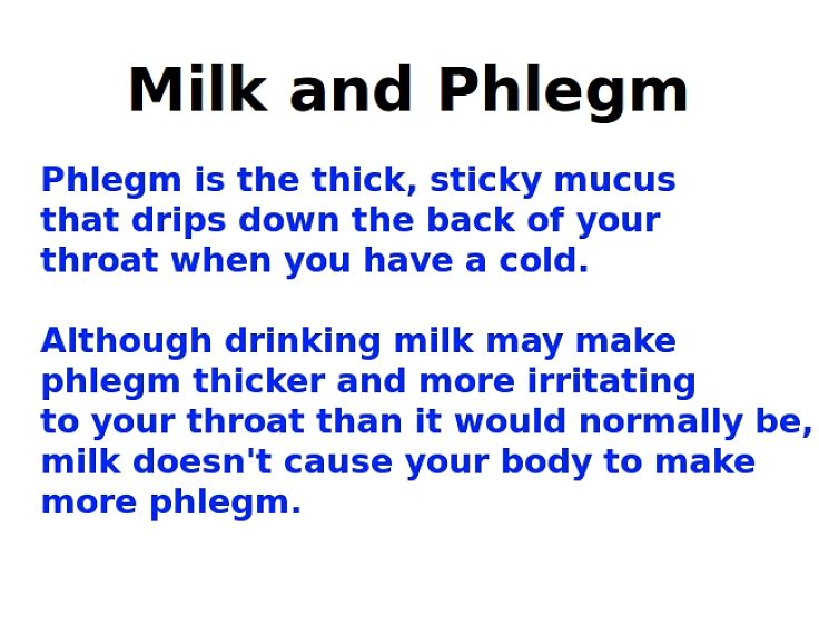 Milk and Phlegm - Conclusion