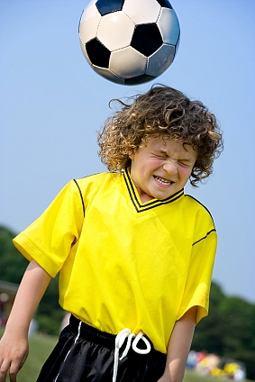 Heading a soccer ball can cause injuries to the brain especially when it is done incorrectly by children.