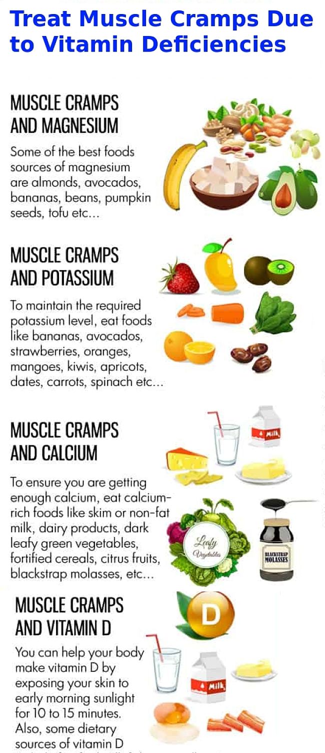 Treat muscle cramps due to vitamin deficiency